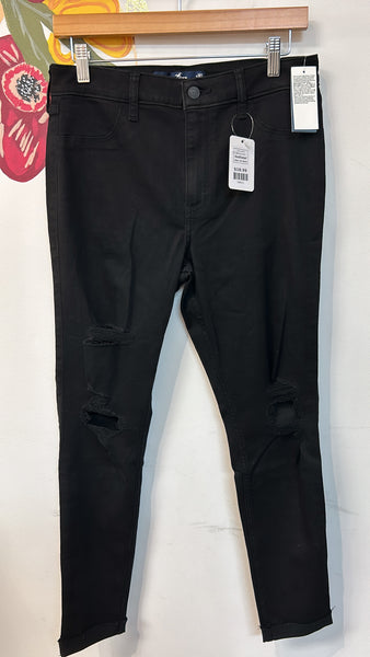 New Hollister Black High Rise Legging Jeans, 10 Short