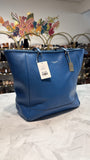 Coach Blue Leather Shoulder Bag, 17"x12"