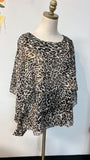 New DKNY Animal Print Top, L