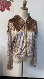 Fabletics Crushed Velour Jacket, M
