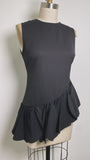 New Gracia Black Asymmetrical Top, M