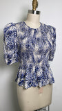 Express Blue Smocked Top, M