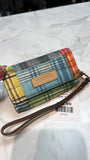 Dooney & Bourke Madras Picnic Wristlet, 4"x3"