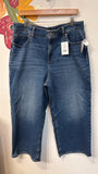 New Talbots Wide Leg Crop 25.5" Inseam Jeans, 16