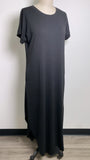Anrabess Black Side Split Dress, M with Pockets