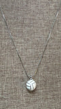 Silver Volleyball Necklace
