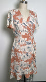 June & Hudson Pink Wrap Dress, M