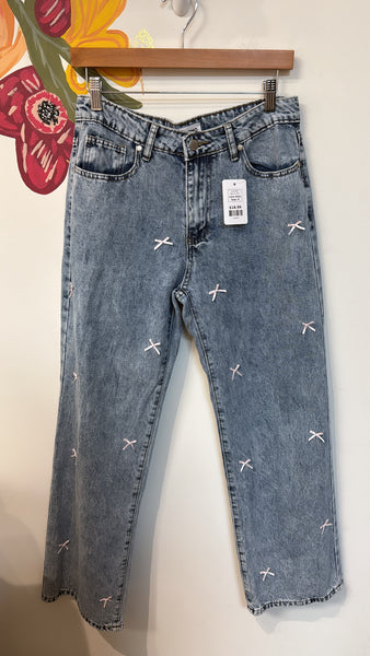 Love Soho Bow Accents Jeans, 9