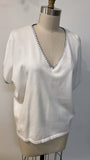 Tahari White/Navy Sweater, L