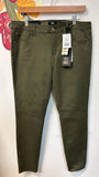 New Kensie Dark Moss Mid Rise Jeans, 14