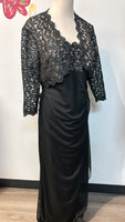 Xscape 2pc Black Dress + Jacket, 12