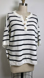 Baltic Born White/Black Stripe Sweater, S