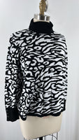 Chico's Black Animal Print Sweater, L