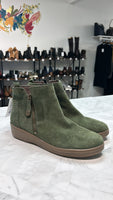 Easy Spirit Green Suede Sesol Ankle Boots, 9