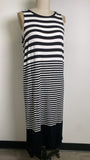Loft Black Stripe Dress, M