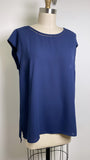 New Les Serein Navy Tara Lattice Stitch Fix Top, L