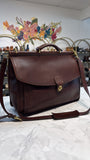Vintage Coach Style 5266 Brown Beekman Leather Briefcase Messenger Bag, 16"x12"