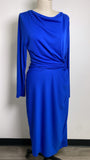 New Donna Karan Twist Cocktail Blue Dress, 16