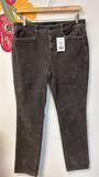 Talbots Gray Corduroy Straight Leg Jeans, 8