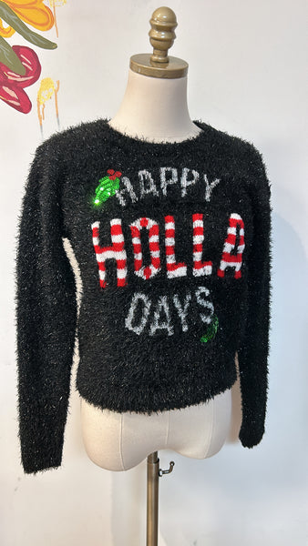 Christmas Black Sweater, S