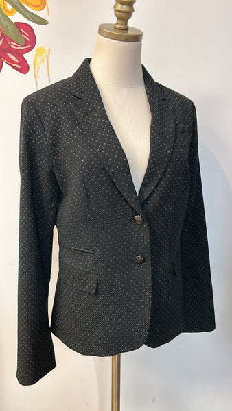 Banana Republic Black Dot Blazer Jacket, 8