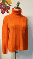 Doncaster Orange 100% Cashmere Sweater, M