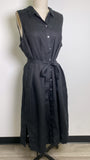 New Tommy Bahama Black Two Palms Linen Shirt Dress, XL