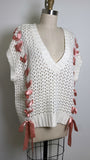 New 37 Orchard Cream Sweater, XL