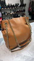 Michael Kors Brown with Gold Chain Shoulder Bag, 11"x9"