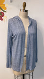 Tahari Blue 100% Linen Cardigan, M
