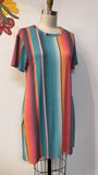 Crazy Train Multicolor Dress, M with Pockets