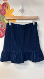 J. Crew Blue Velvet Skirt, XS