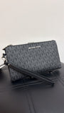 Michael Kors Black Wallet Wristlet, 7"x4"