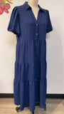 CeCe Blue Dress, L