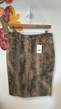 Lauren Ralph Lauren Snake Print Denim Skirt, 6