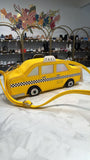 Taxi Cab Yellow Crossbody Bag, 12"x4"