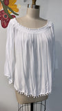 Lilly Pulitzer White Off Shoulder Top, XL