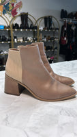 Zac Posen Tan Leather Ankle Boots, 9