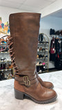 Cato Brown Faux Leather Boots, 9