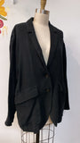 Madewell Black Linen Blazer Jacket, XXL