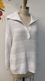 Talbots White Open Stitch Sweater, 3X