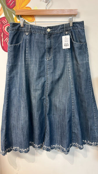 Christopher & Banks Denim Skirt, 14