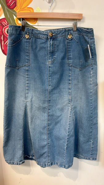 CJ Banks Denim Skirt, 16W