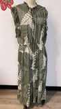 Black Tape Green Dress, 2X