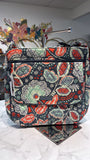 New Vera Bradley Nomadic Floral Double Zip Mailbag, 11"x11"
