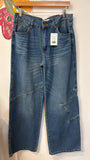 New Flying Angel Wide Leg Star Patch  Jeans, 11/30