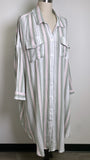 Torrid Green Stripe Button Front Dress, 3X