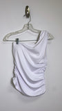 Klassy Network White Built In Bra One Shoulder Brami Top, S