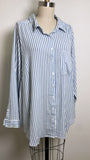 Torrid Blue Stripe Top, 3X
