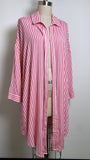 Torrid Pink Stripe Open Front Topper, 2X